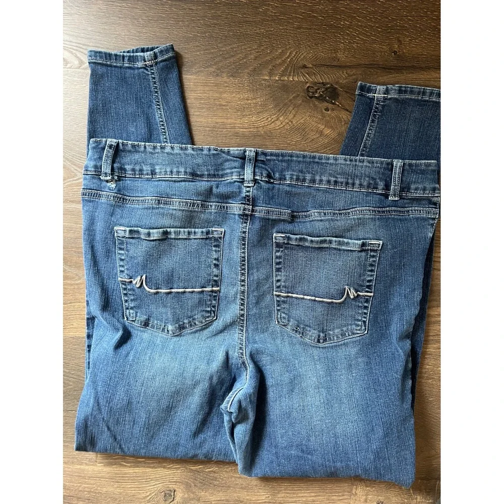 Maurices M Jeans‎ Mid Rise Blue Wash Skinny Stretch Denim Pants Women 18W REG